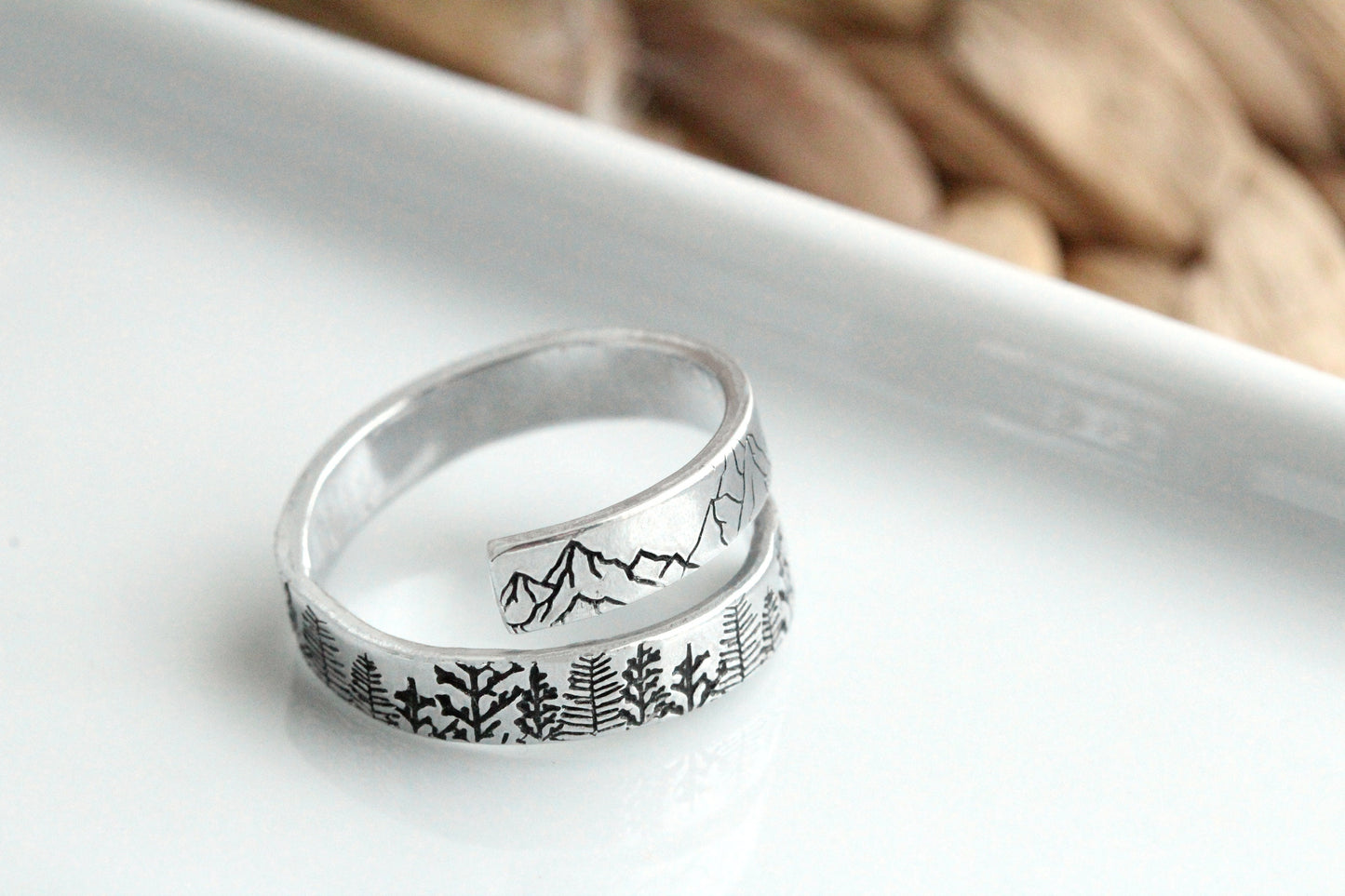Forest Mountain Wrap Ring