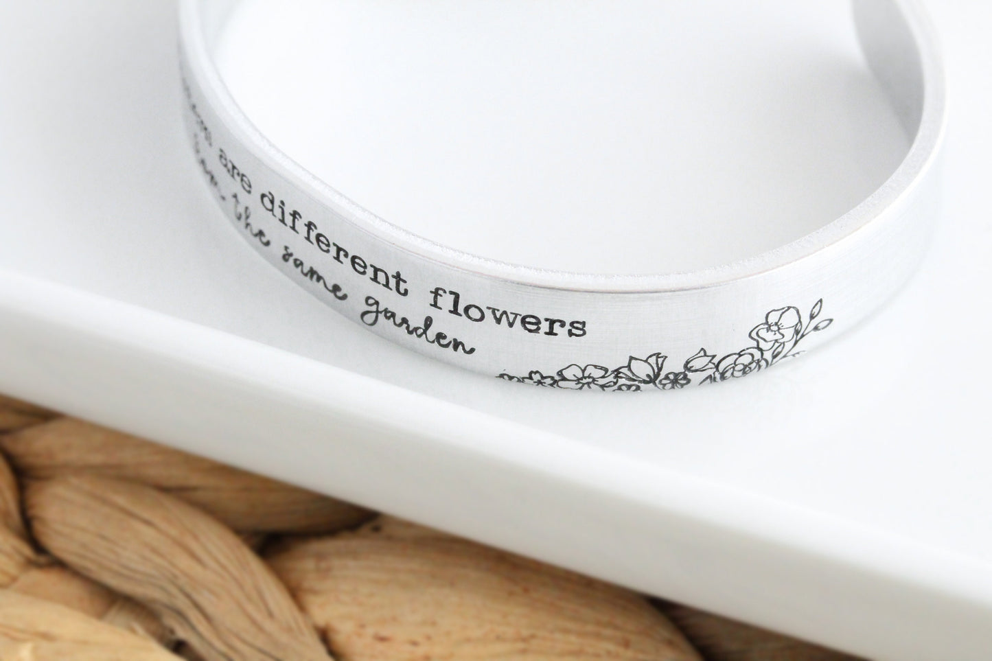 Sisters Are Different Flowers From The Same Garden Cuff Bracelet