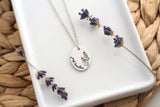 Just Breathe Lavender Oval Necklace