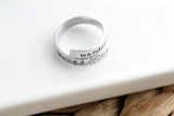 Forest Mountain Wrap Ring With Text
