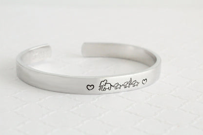 Mama And Baby Cuff Bracelet