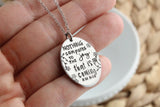 Romans 8:18 Bible Verse Oval Necklace