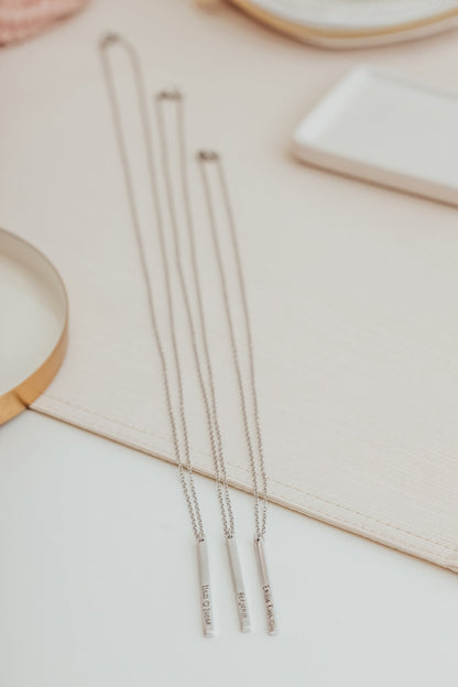 Long Bar Name Necklace