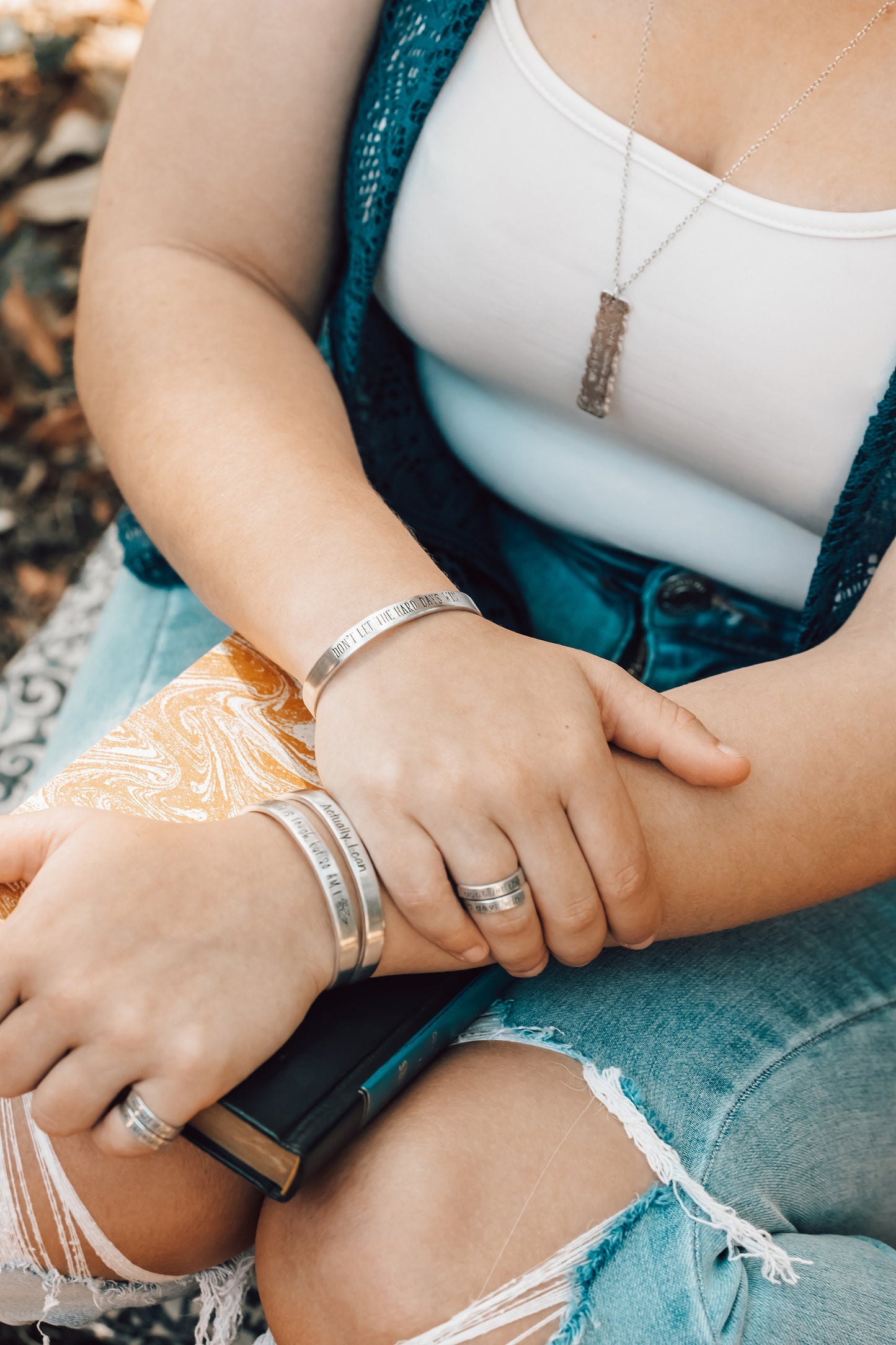 Life Is Tough But So Am I Inspirational Cuff Bracelet