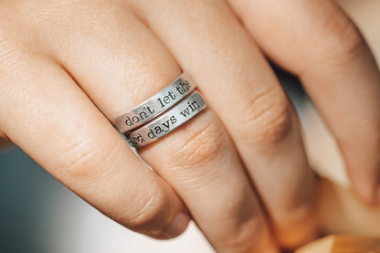 Don't Let The Hard Days Win Wrap Ring