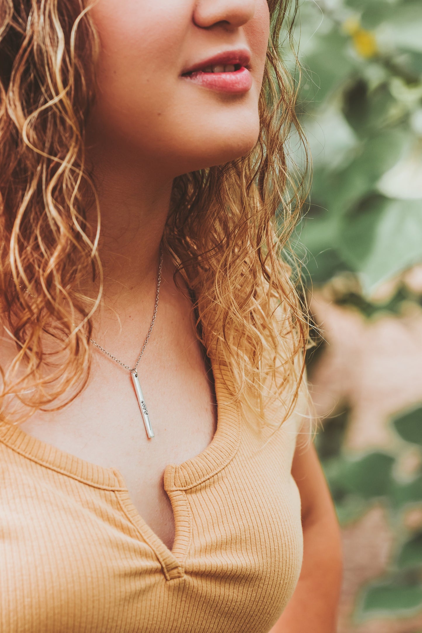 Lavender Oval Necklace