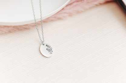 Lavender Oval Necklace