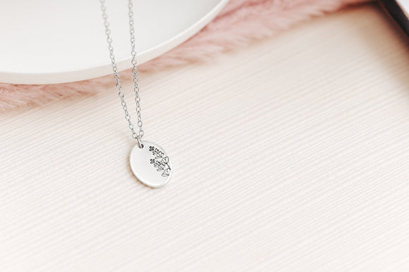 Lavender Oval Necklace