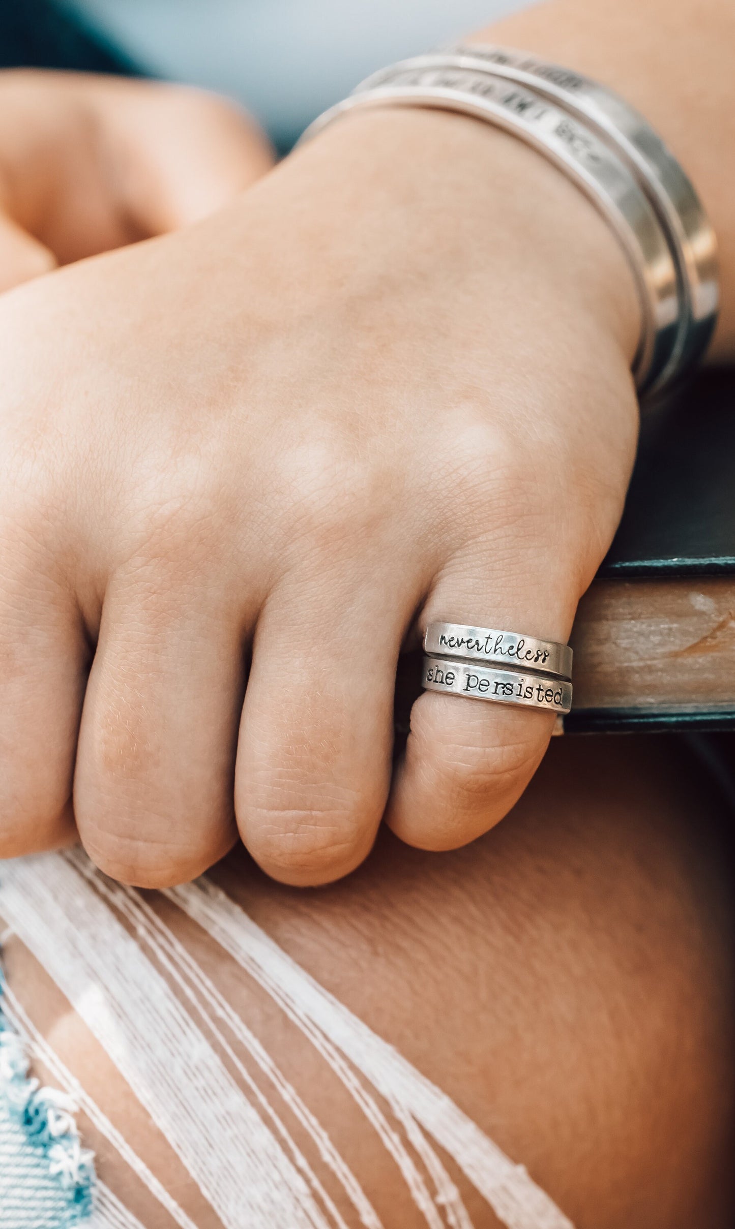 She Is Strong Proverbs 31:25 Wrap Ring
