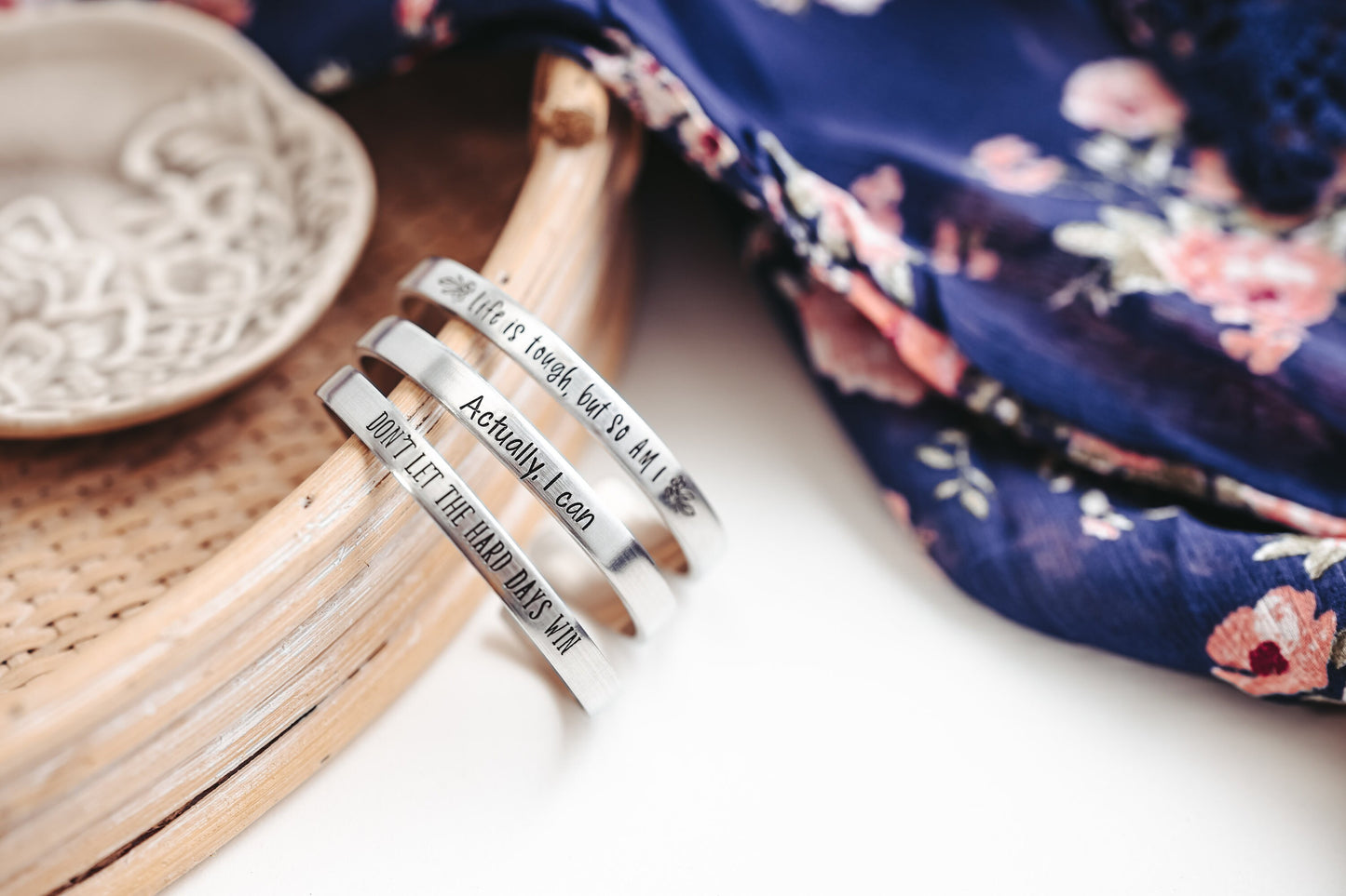 Life Is Tough But So Am I Inspirational Cuff Bracelet